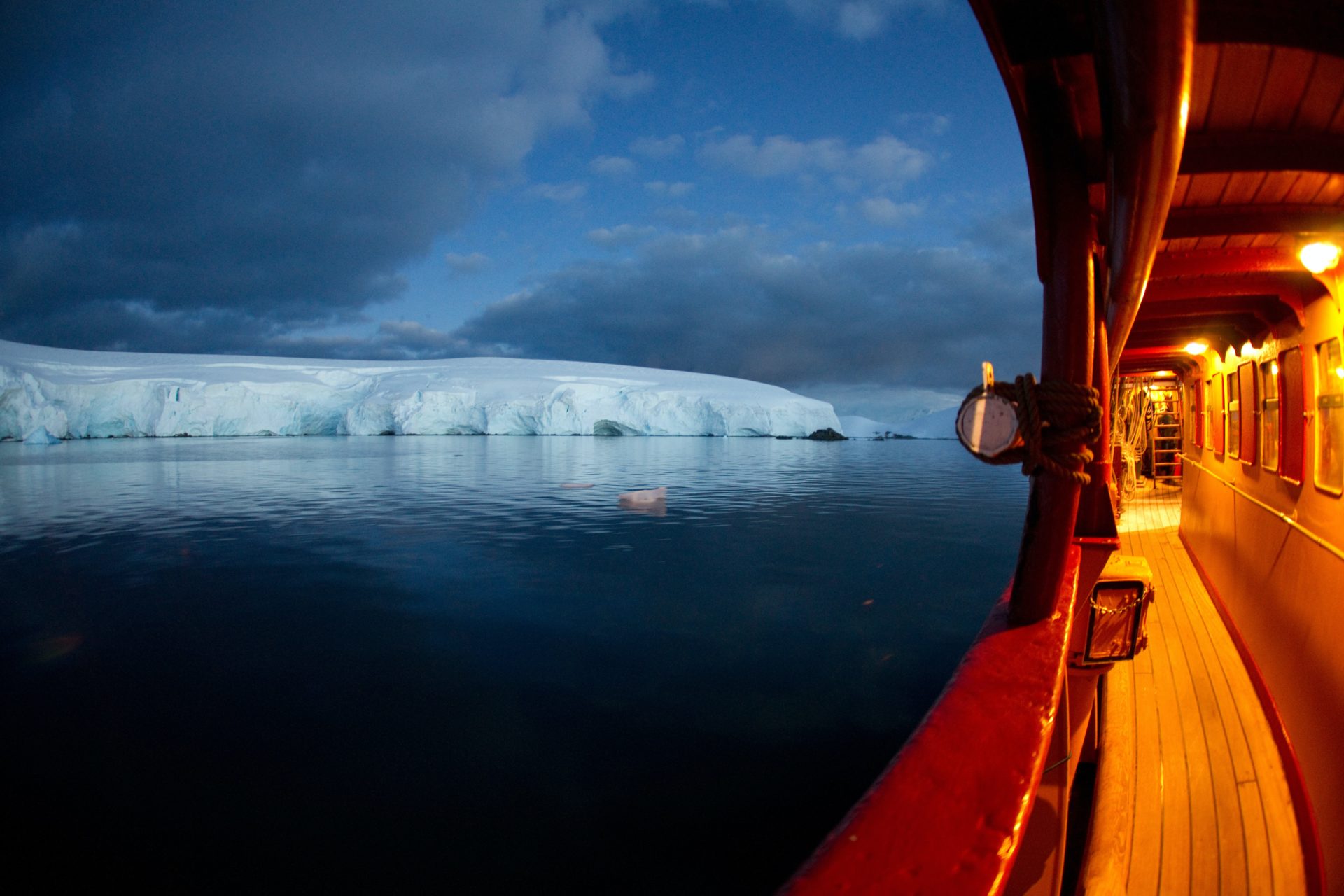 superyacht in antarctica